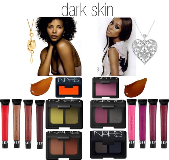 on the left: dark warm skinon the right: drk cool skin