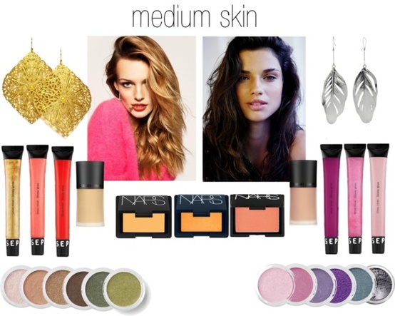 On the left: medium warm skinOn the right: medium cool skin