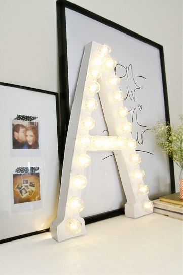 marquee letter by sugar & cloth
