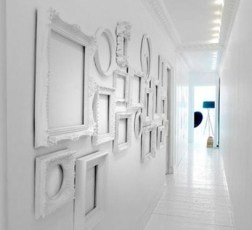 white frame white wall